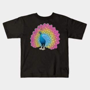 Pansexual Pride Peacock Kids T-Shirt